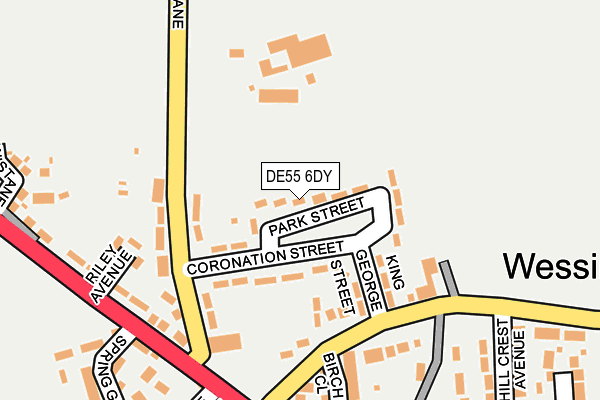 DE55 6DY map - OS OpenMap – Local (Ordnance Survey)