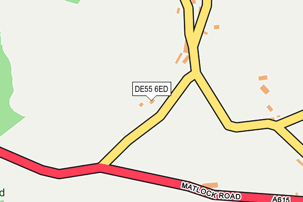 DE55 6ED map - OS OpenMap – Local (Ordnance Survey)