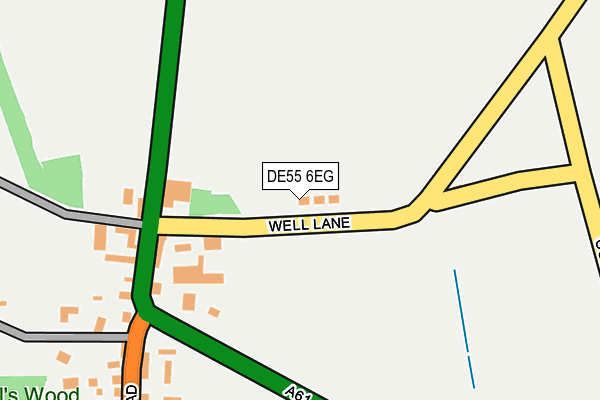 DE55 6EG map - OS OpenMap – Local (Ordnance Survey)
