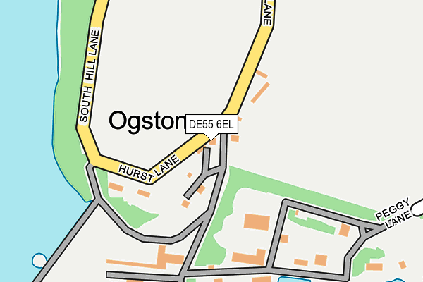 DE55 6EL map - OS OpenMap – Local (Ordnance Survey)