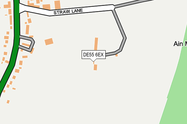 DE55 6EX map - OS OpenMap – Local (Ordnance Survey)