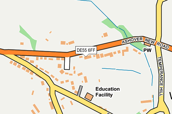 DE55 6FF map - OS OpenMap – Local (Ordnance Survey)