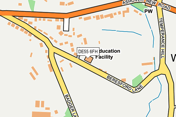 DE55 6FH map - OS OpenMap – Local (Ordnance Survey)