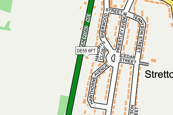 DE55 6FT map - OS OpenMap – Local (Ordnance Survey)
