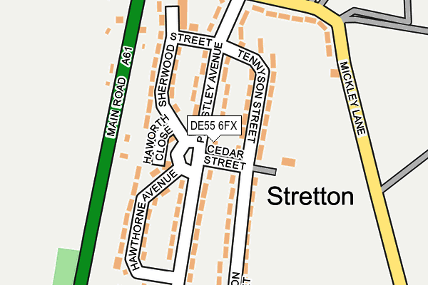 DE55 6FX map - OS OpenMap – Local (Ordnance Survey)