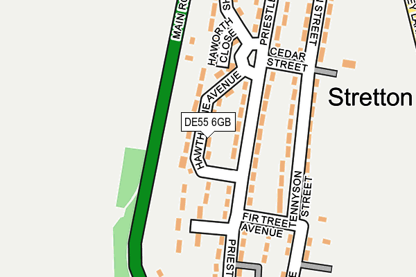 DE55 6GB map - OS OpenMap – Local (Ordnance Survey)