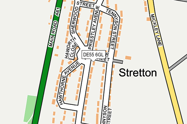 DE55 6GL map - OS OpenMap – Local (Ordnance Survey)