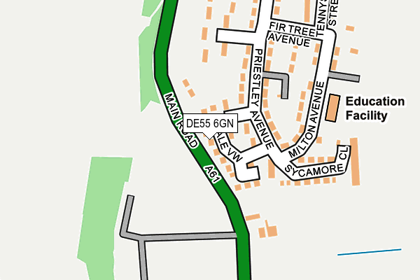 DE55 6GN map - OS OpenMap – Local (Ordnance Survey)