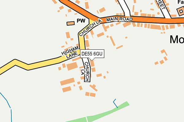 DE55 6GU map - OS OpenMap – Local (Ordnance Survey)