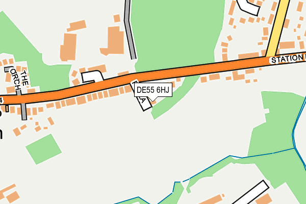 DE55 6HJ map - OS OpenMap – Local (Ordnance Survey)