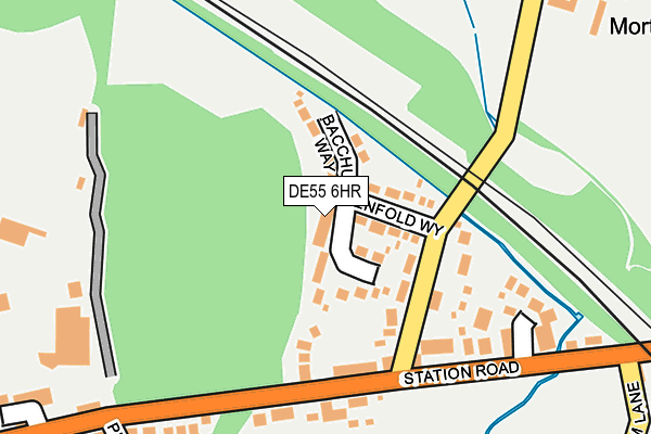 DE55 6HR map - OS OpenMap – Local (Ordnance Survey)