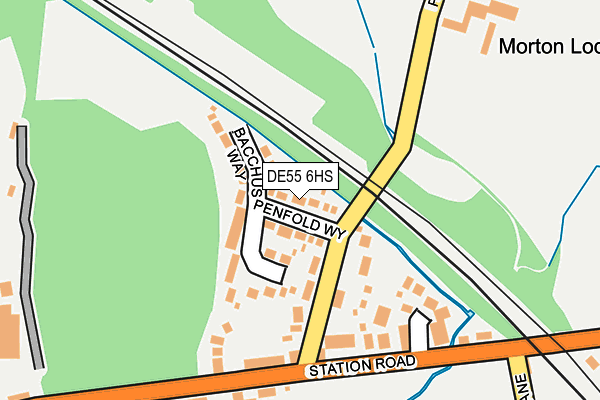 DE55 6HS map - OS OpenMap – Local (Ordnance Survey)
