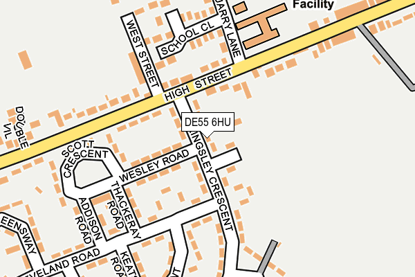DE55 6HU map - OS OpenMap – Local (Ordnance Survey)