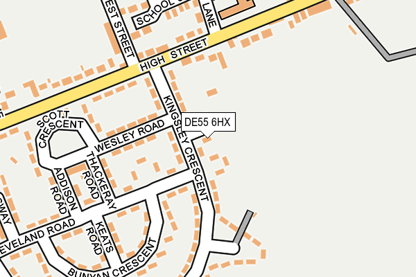 DE55 6HX map - OS OpenMap – Local (Ordnance Survey)