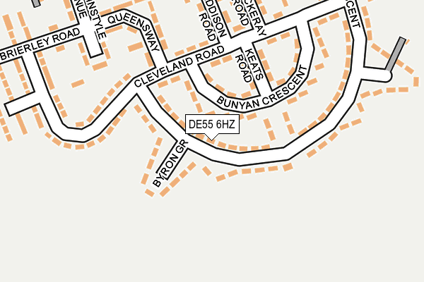 DE55 6HZ map - OS OpenMap – Local (Ordnance Survey)