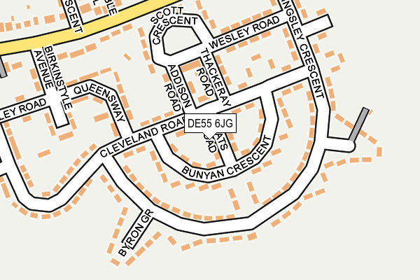 DE55 6JG map - OS OpenMap – Local (Ordnance Survey)