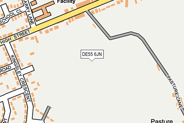 DE55 6JN map - OS OpenMap – Local (Ordnance Survey)