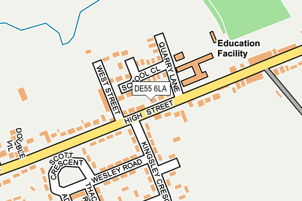 DE55 6LA map - OS OpenMap – Local (Ordnance Survey)