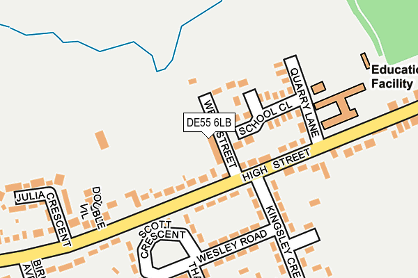 DE55 6LB map - OS OpenMap – Local (Ordnance Survey)