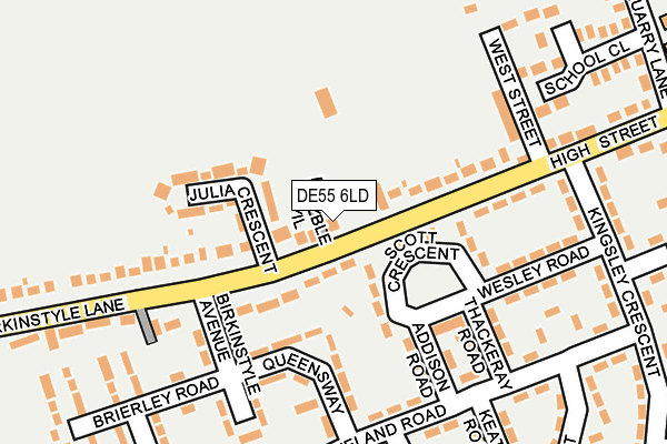 DE55 6LD map - OS OpenMap – Local (Ordnance Survey)