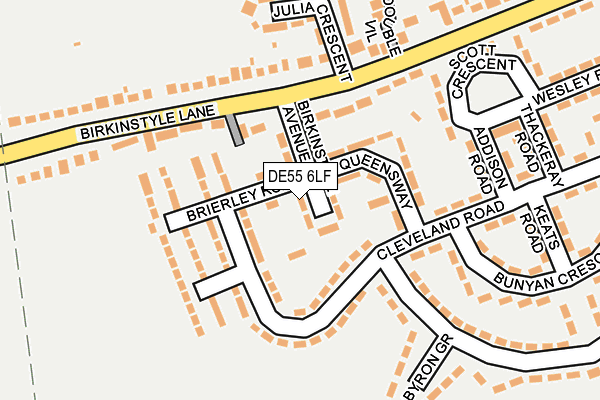 DE55 6LF map - OS OpenMap – Local (Ordnance Survey)
