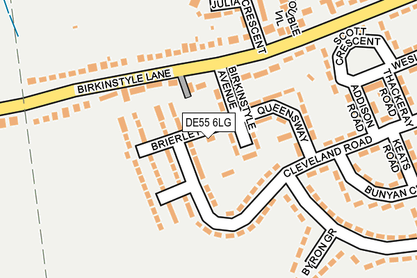 DE55 6LG map - OS OpenMap – Local (Ordnance Survey)