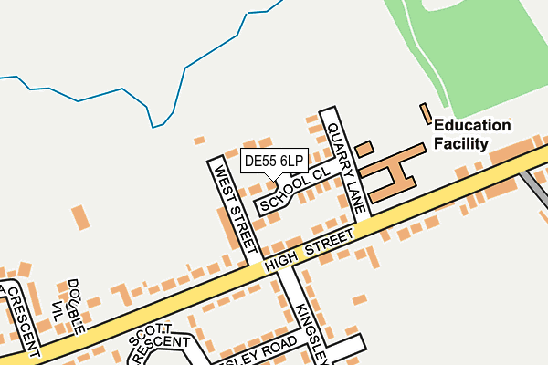 DE55 6LP map - OS OpenMap – Local (Ordnance Survey)