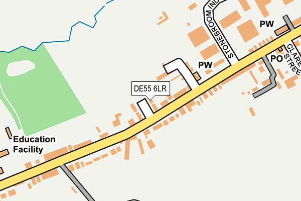 DE55 6LR map - OS OpenMap – Local (Ordnance Survey)