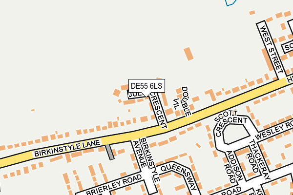 DE55 6LS map - OS OpenMap – Local (Ordnance Survey)