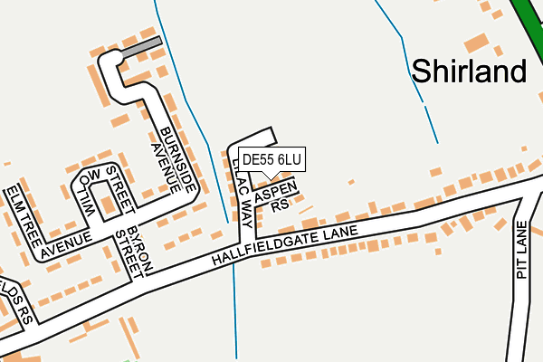 DE55 6LU map - OS OpenMap – Local (Ordnance Survey)