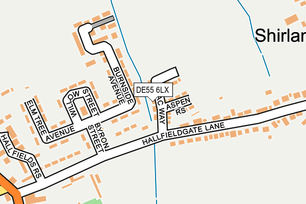 DE55 6LX map - OS OpenMap – Local (Ordnance Survey)