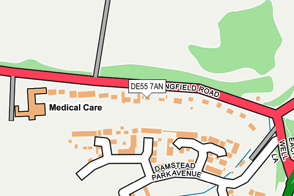 DE55 7AN map - OS OpenMap – Local (Ordnance Survey)