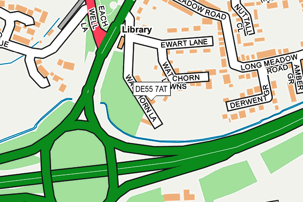 DE55 7AT map - OS OpenMap – Local (Ordnance Survey)