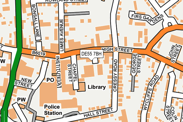 DE55 7BH map - OS OpenMap – Local (Ordnance Survey)