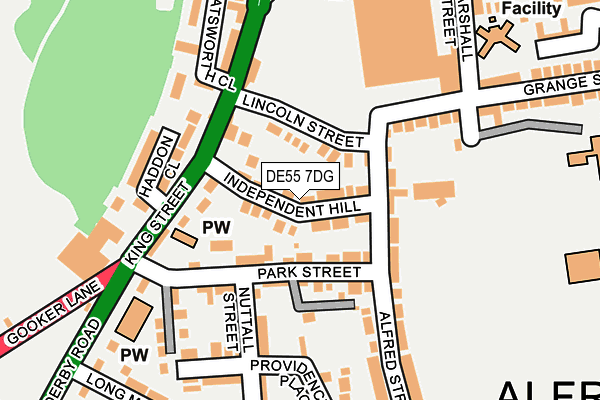 DE55 7DG map - OS OpenMap – Local (Ordnance Survey)