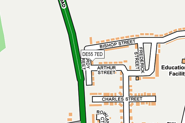 DE55 7ED map - OS OpenMap – Local (Ordnance Survey)