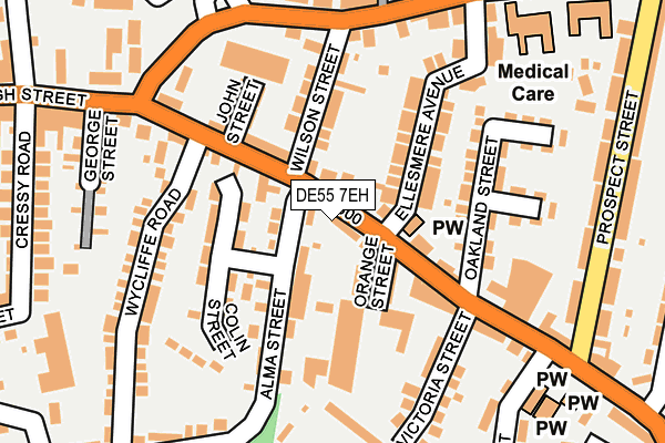 DE55 7EH map - OS OpenMap – Local (Ordnance Survey)