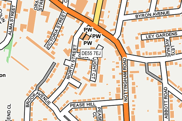 DE55 7EJ map - OS OpenMap – Local (Ordnance Survey)