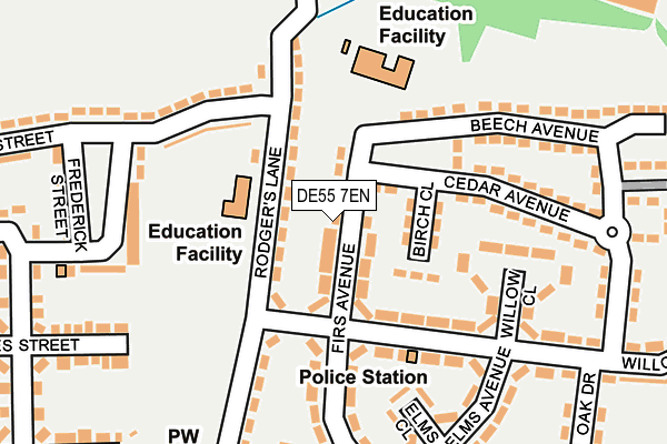 DE55 7EN map - OS OpenMap – Local (Ordnance Survey)