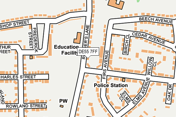 DE55 7FF map - OS OpenMap – Local (Ordnance Survey)