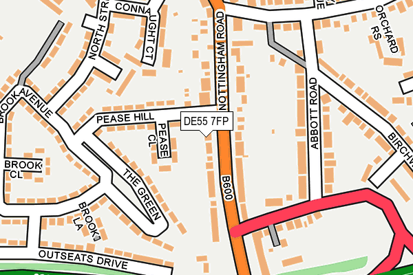 DE55 7FP map - OS OpenMap – Local (Ordnance Survey)