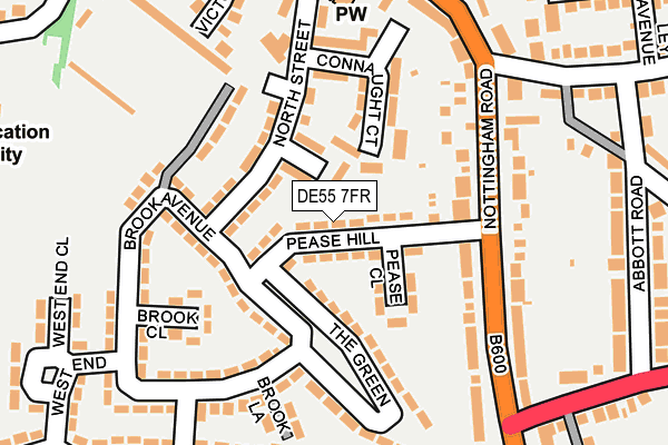 DE55 7FR map - OS OpenMap – Local (Ordnance Survey)