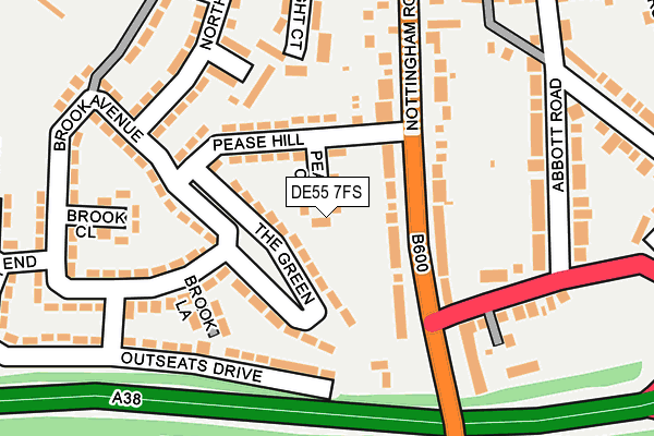DE55 7FS map - OS OpenMap – Local (Ordnance Survey)
