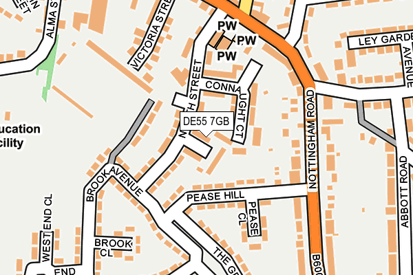 DE55 7GB map - OS OpenMap – Local (Ordnance Survey)