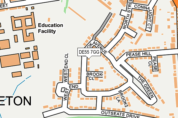 DE55 7GG map - OS OpenMap – Local (Ordnance Survey)