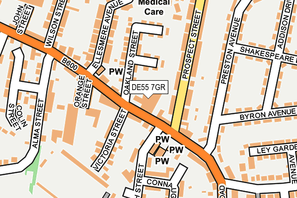 DE55 7GR map - OS OpenMap – Local (Ordnance Survey)