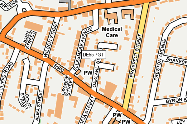 DE55 7GT map - OS OpenMap – Local (Ordnance Survey)