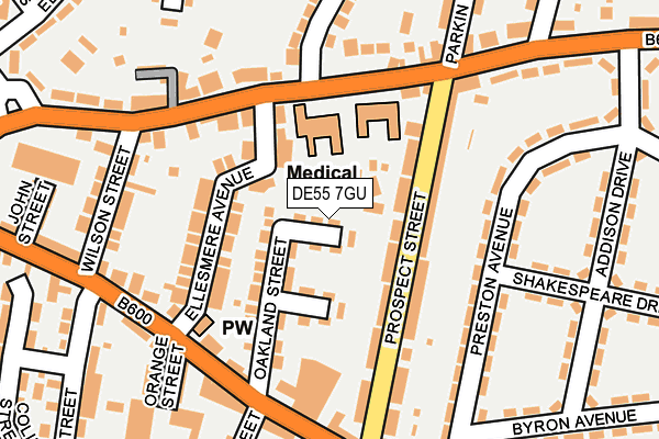 DE55 7GU map - OS OpenMap – Local (Ordnance Survey)