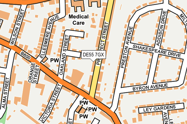 DE55 7GX map - OS OpenMap – Local (Ordnance Survey)