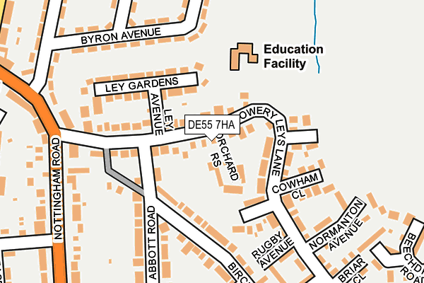 DE55 7HA map - OS OpenMap – Local (Ordnance Survey)